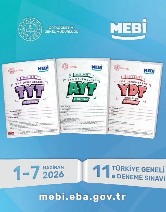 Türkiye Geneli 11. YKS Deneme Sınavı 2 MEB Deneme Sınavı